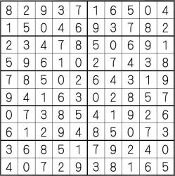 １０枠の超級レベル数独問題集　解答