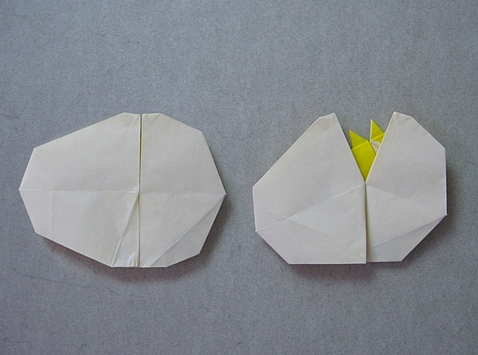 折り紙で卵の折り方 折る方法 映像 オリガミ