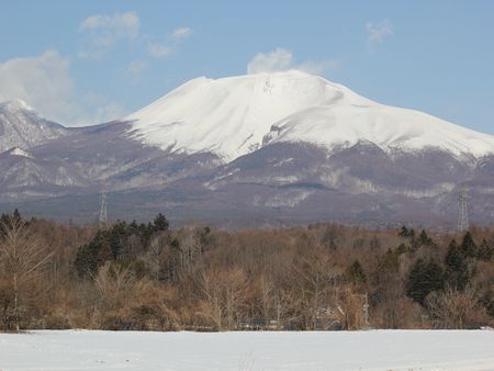 雪化粧の浅間山