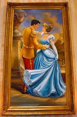 踊るシンデレラと王子様の絵