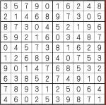１０×１０枠無料印刷用数独問題集　普通中級レベル問題の解答